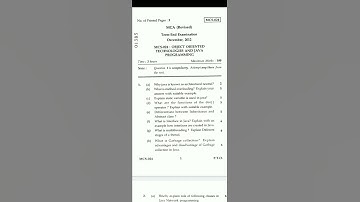 IGNOU |•| Object Oriented and JAVA (MCS 24) Question Paper|•|(December 2012)|•|Own Classroom