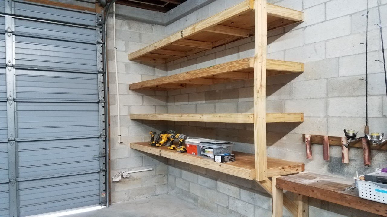 Building STRONG 2x4 Storage Shelves in Garage - YouTube