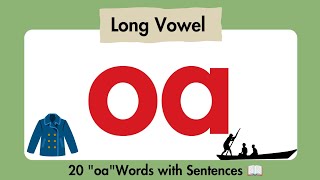 Most commonly used 20 'oa' words with sentences | Long vowel sound oa #english #learnenglish 