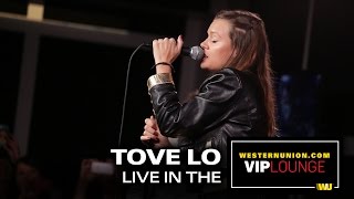 Tove Lo performs live inside the WesternUnion com VIP Lounge