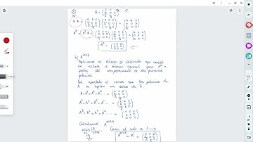 Matemáticas CCSS 2.- Matrices.- Producto de matrices y método de inducción para calcular potencias