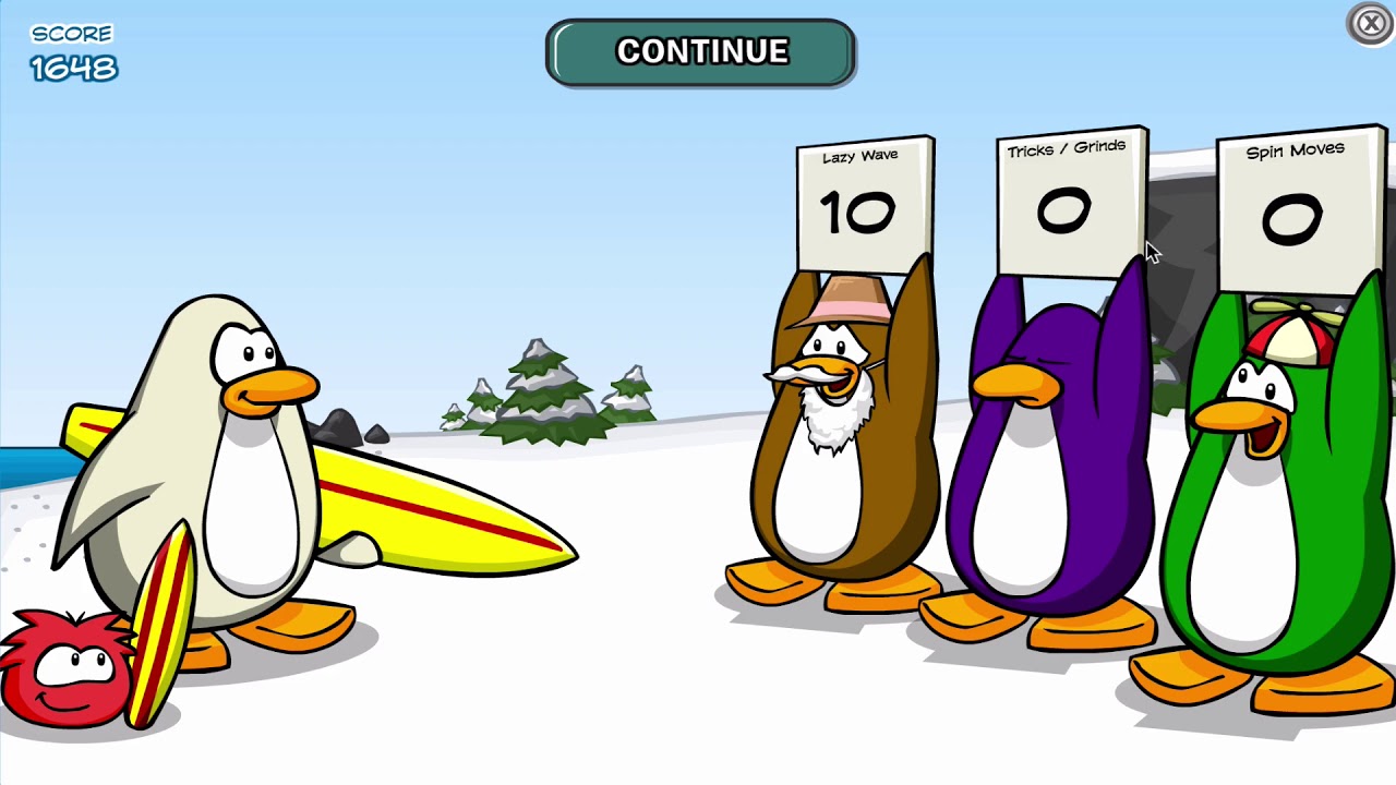 Club Penguin Rewritten: Trick Star Stamp Catchin’ Waves
