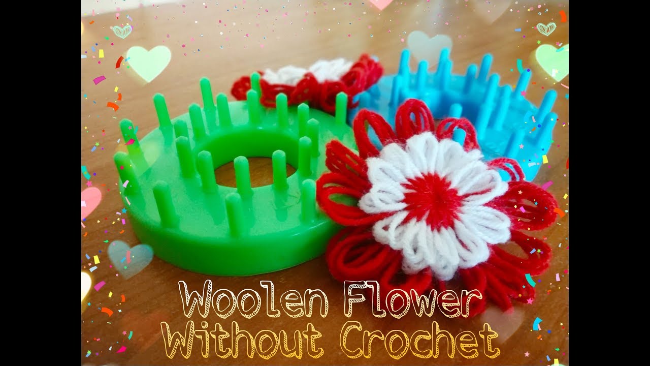 Make Woolen Flower Using Flower Mould