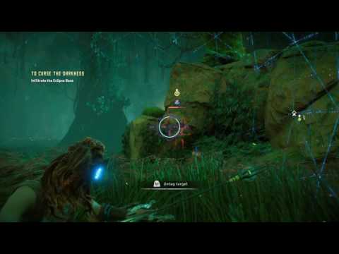 Vídeo: Horizon Zero Dawn: To Curse The Darkness - Infiltrar-se Na Base Eclipse, Encontrar Tallneck Abandonado E Destruir A Eclipse Focus Network