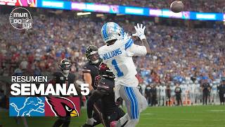 Detroit Lions vs. Arizona Cardinals | Semana 5 - Temporada NFL 2026 | Resumen en español