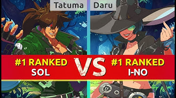 GGST ▰ Tatuma (#1 Ranked Sol) vs Daru (#1 Ranked I-No). High Level Gameplay