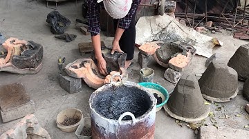 Xưởng đúc đồng thủ công trực tiếp của cơ sở Đồ Đồng Minh Trung_034.7997.555