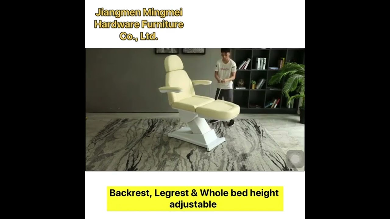 Electric Tattoo Chair Facial Bed Gold Base Salon Beauty Bed