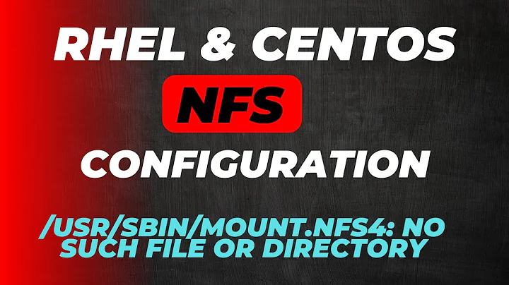 NFS configuration for linux  | rhel8 | centos8 | /usr/sbin/mount.nfs4: No such file or directory
