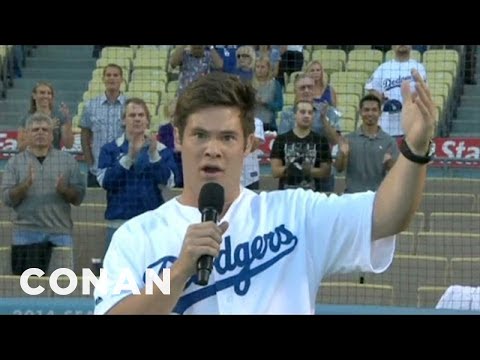 Adam DeVine's Intense National Anthem Face | CONAN on TBS