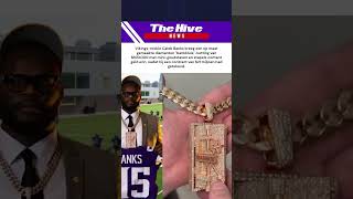 Vikings-rookie Caleb Banks kreeg een op maat gemaakte diamanten "bankkluis"..