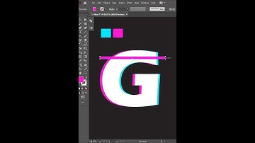 How To Create Glitch Text Effect In Illustrator| #shorts