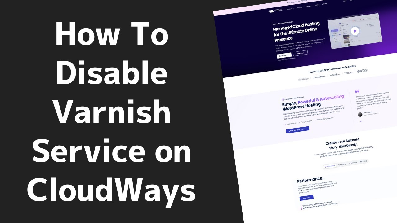 How To Disable Varnish Service on CloudWays