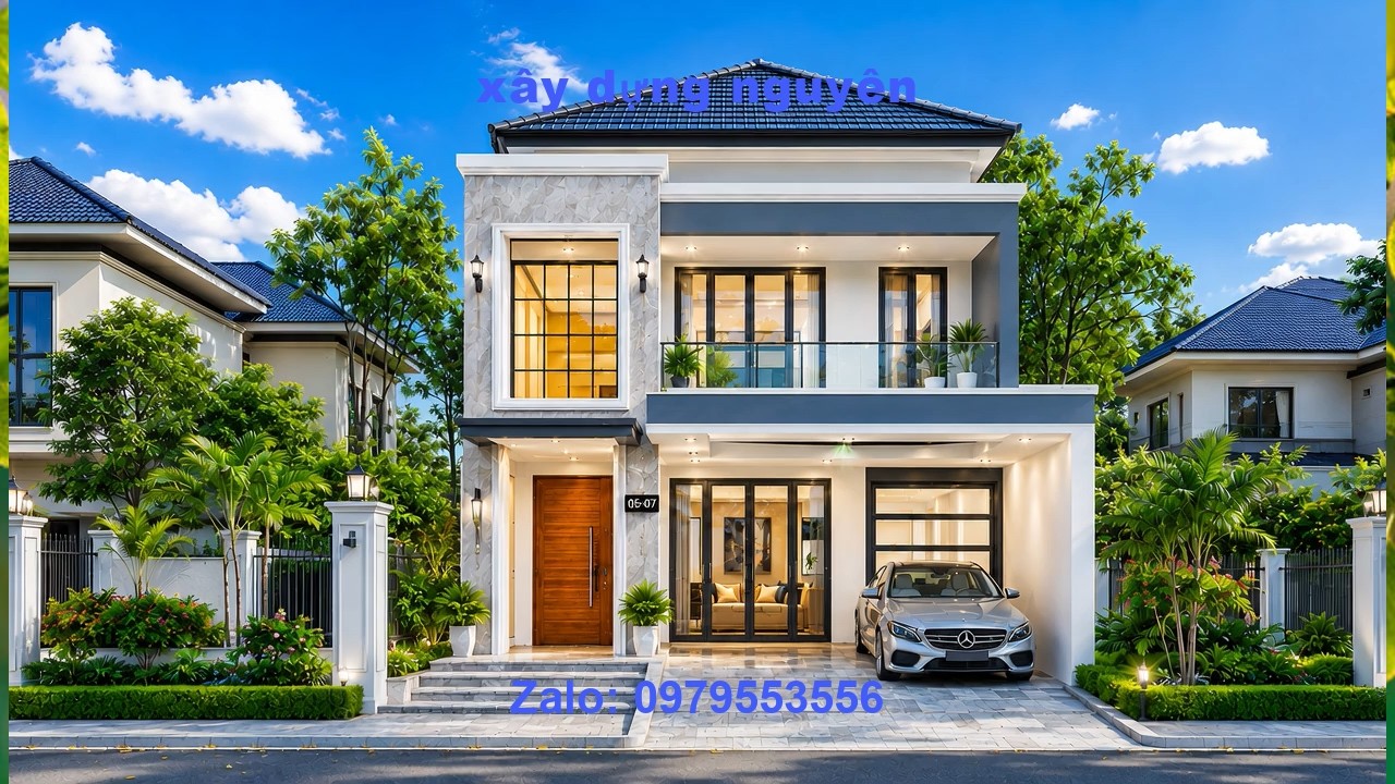 Mẫu Biệt Thự 2 Tầng Mái Nhật Diện Tích 7x17m Thiết Kế 4 Phòng Ngủ #nha2tang #mainhat