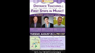 Distance teaching and the Second Edition of "First Steps in Music!"