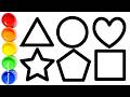 Shapes drawing for kids, Learn 2d shapes, colors for toddlers | Preschool Learning,Educational video