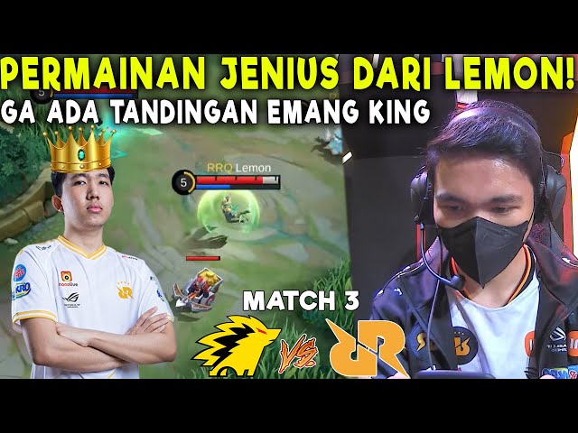 PERMAINAN JENIUS DARI KING LEMON !! MIDLANER2 INDONESIA HRS BELAJAR !! ONIC VS RRQ MATCH 3 MPL s10 class=