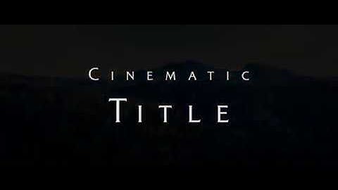 Sarcastically Epic Cinematic Title Sequence