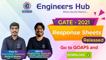 GATE -2021 || Latest Update || Response sheets are out
