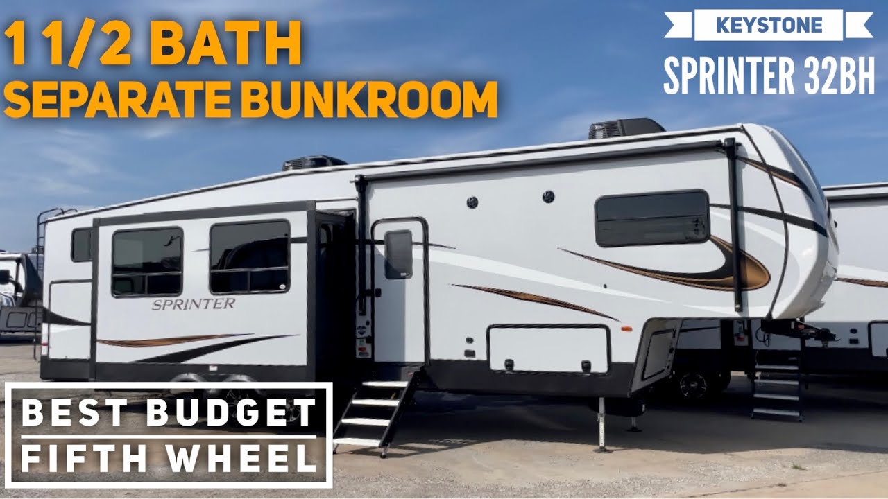 1.5 bath Bunkhouse Fifth Wheel Under 10,500lbs 2022 Keystone Sprinter