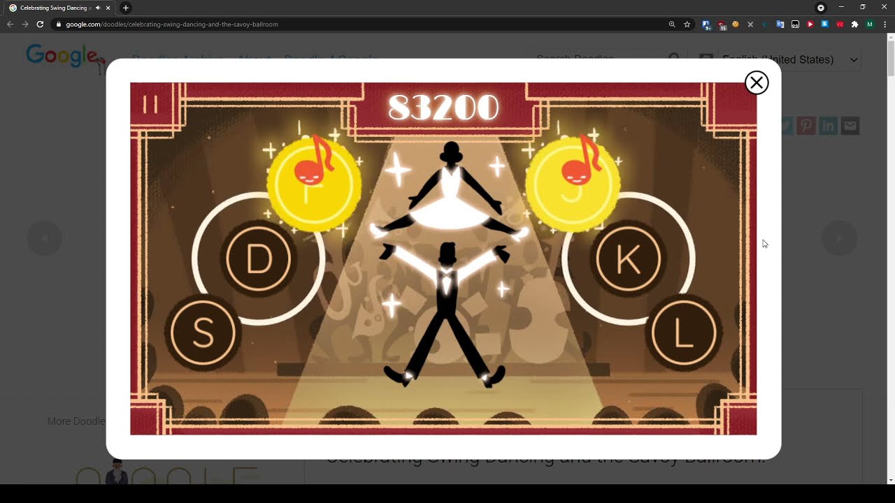 The latest Google Doodle is a stylish jazz swing rhythm game