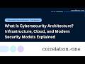 What Is Cybersecurity Architecture? Infrastructure, Cloud, and Modern Security Models Explained