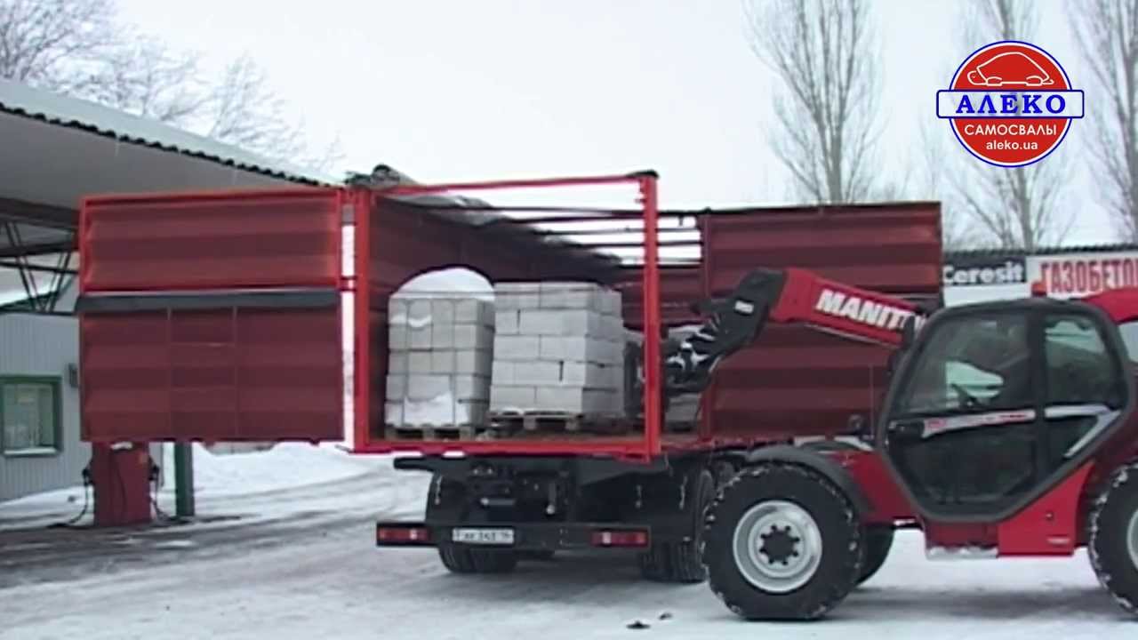 Разгрузка паллет из газели