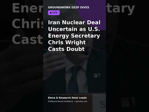 Iran Nuclear Deal Uncertain as U.S. Energy Secretary Chris Wright Casts Doubt
