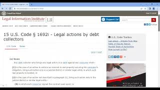 15 usc 1692i - legal actions by debt collectors (FDCPA)