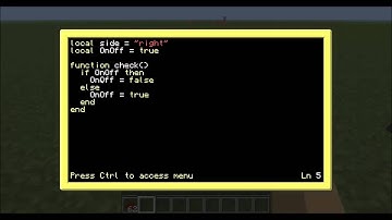 Computer Craft programing tutorial 13 -- Intro to Redstone API -- setOutput