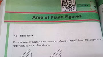 8th class  ||Area of plane figures||Chapter 9|| Exercise 9.1 explanation