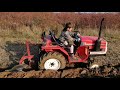 Yanmar f14d + plug 10cola, oranje orka orba ploughing