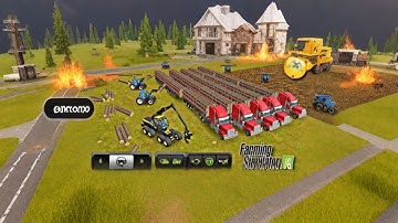 How To Tree Cutting & Wood Loading In Farming Simulator 18 | Tree Cutting & Wood Loading In Fs 18