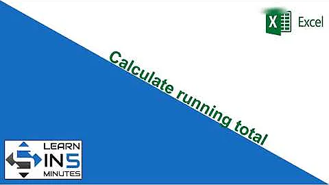 How to calculate running total in Microsoft Excel
