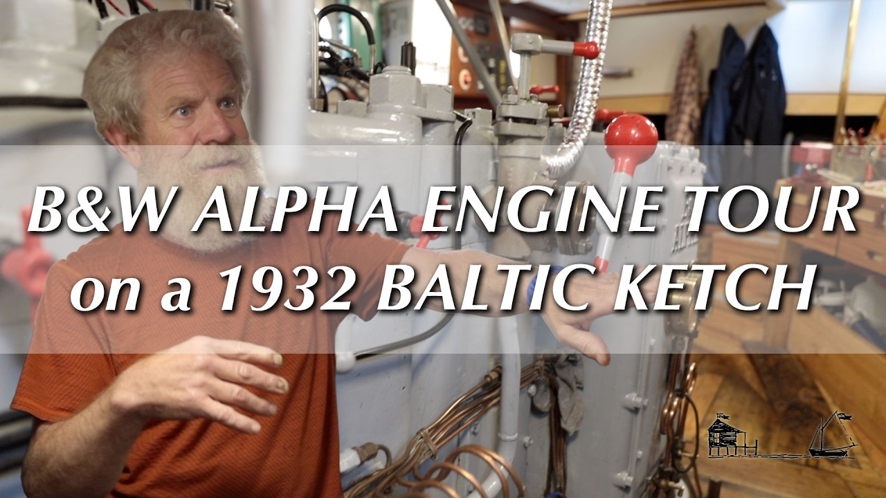 ⁣B&W Alpha Engine Tour on a 1932 Danish Ketch
