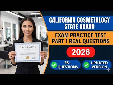 Pass California Cosmetology State Board 2026 Written Exam | New PSI ...