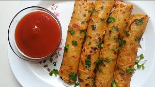 SPICY CREPE PARATHA | 5 Mins Breakfast Recipe | Crepe Spicy Paratha Recipe | Quick Breakfast Recipe