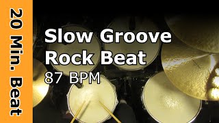 20 Minute Backing Track  Slow Groove Rock 87 Bpm