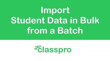 Import Student data in bulk from a Batch