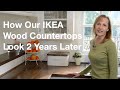 How Our DIY IKEA Butcher Block Wood Countertops Look 2 Years Later - AnOregonCottage.com