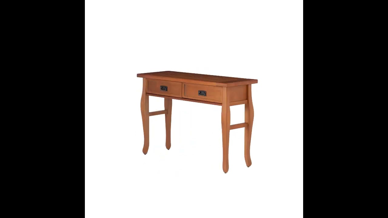 Linon Santa Fe Antique Pine Console Table - The Classy Home