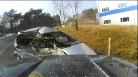 Dashcam Captures Head on Collision