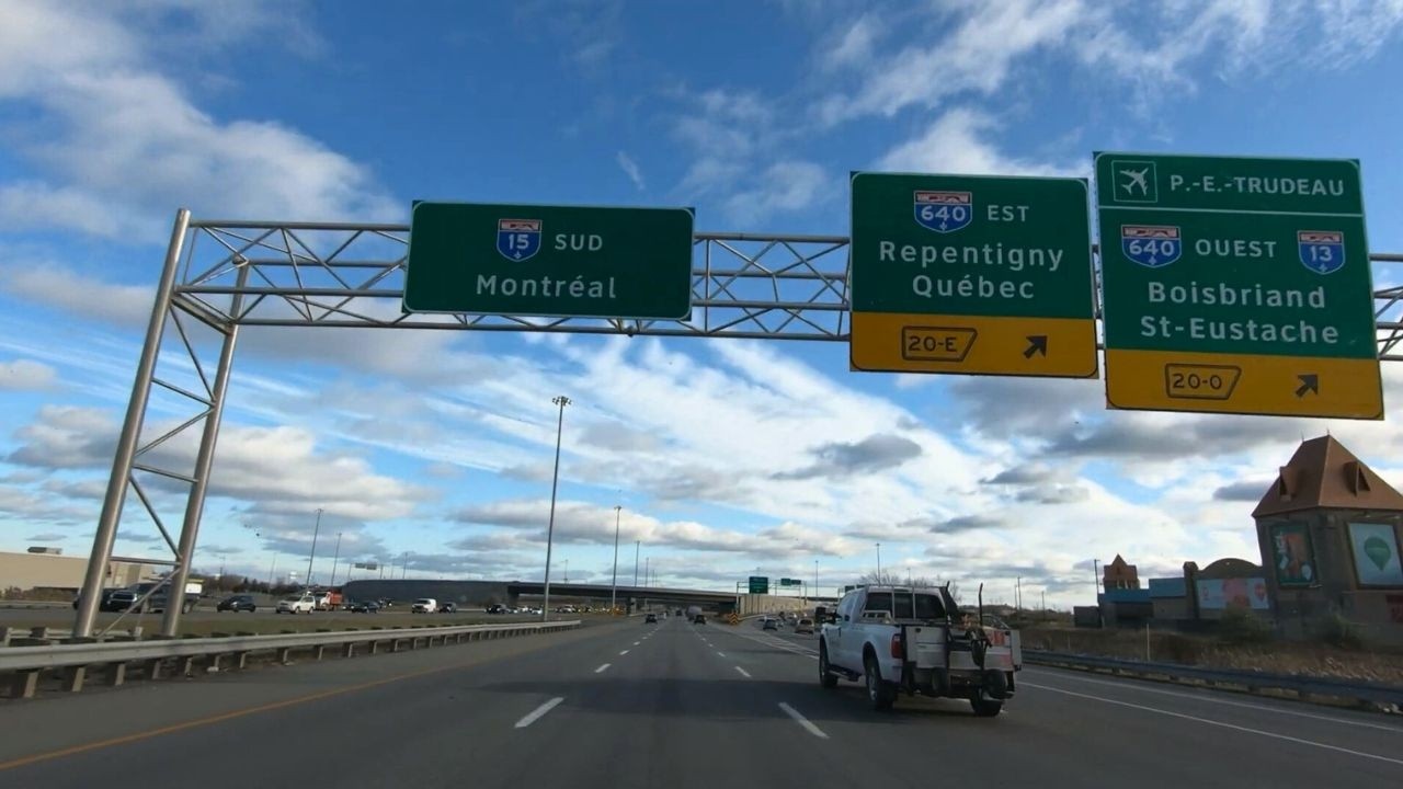 Relaxing Highway Drive | Laval, Canada | Cold Winter Atmosphere