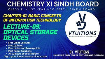 Optical Storage Devices | Chapter 1 Basic concepts of IT | Computer Science | Class 11 | Sindh Board