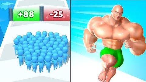 Satisfying mobile game big update | Cube surfer, count master game, roof rails, #tallmanrun #games