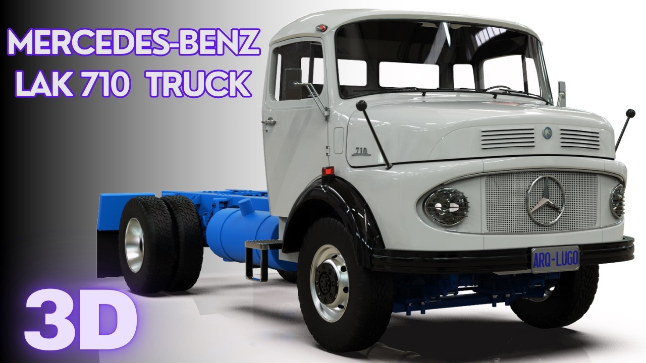 🚛 MERCEDES-BENZ LAK 710 4x4 CHASSIS CAB | Classic 70s Truck | BLENDER ✨