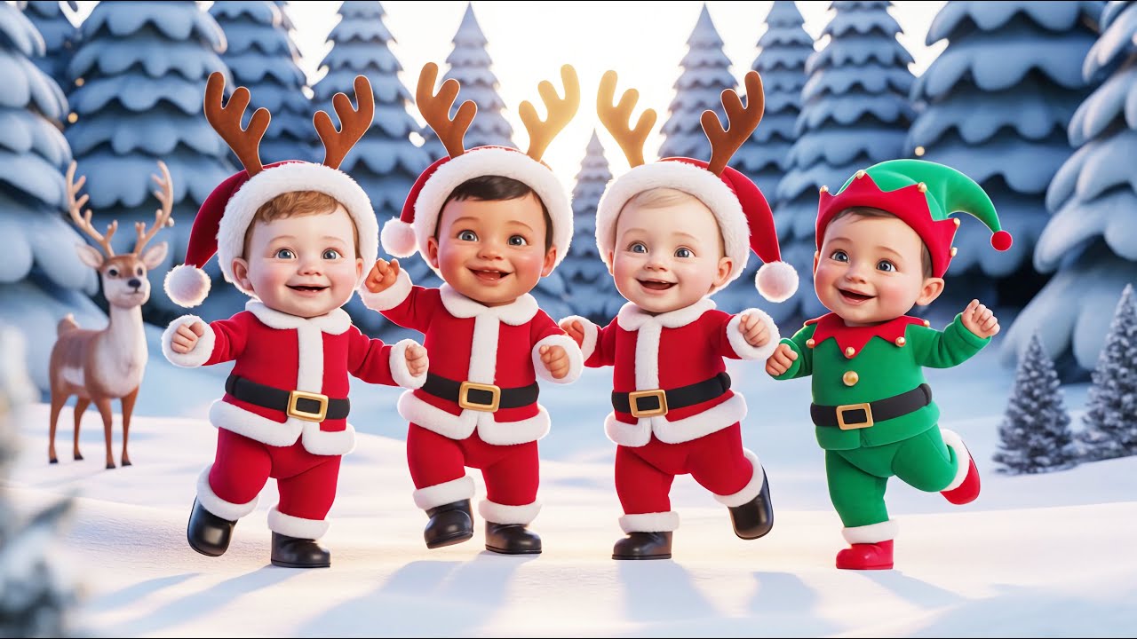 Jingle Bells Christmas Dance 2026 🎄 | Fun Kids Action Songs & Festive ...