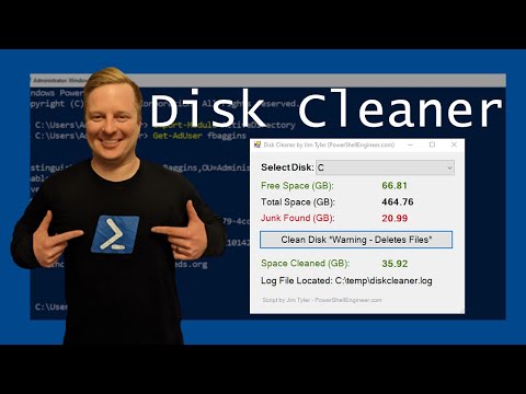 Disk Cleaner PowerShell Script