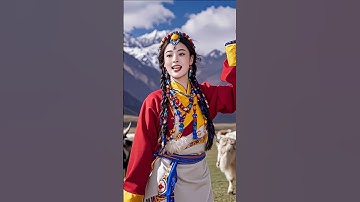 Thumbnail of Beautiful Tibetan lady & Tibetan song "Golden Mountain"