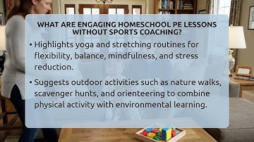 What Are Engaging Homeschool PE Lessons Without Sports Coaching? - Homeschool Parent Academy